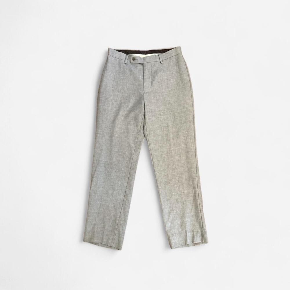 Gray dress pants tailored suit -  14.5” waist laid flat (29W)